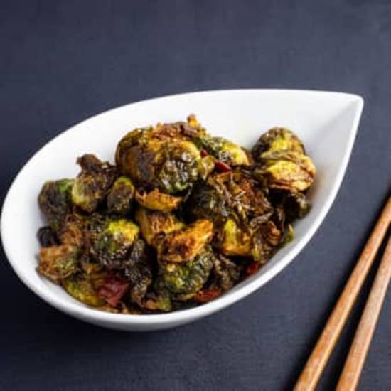 Crispy, Spicy Brussel Sprouts (vg, gf)
