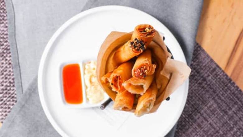 Dungeness Crab and Shrimp Spring Handrolls,