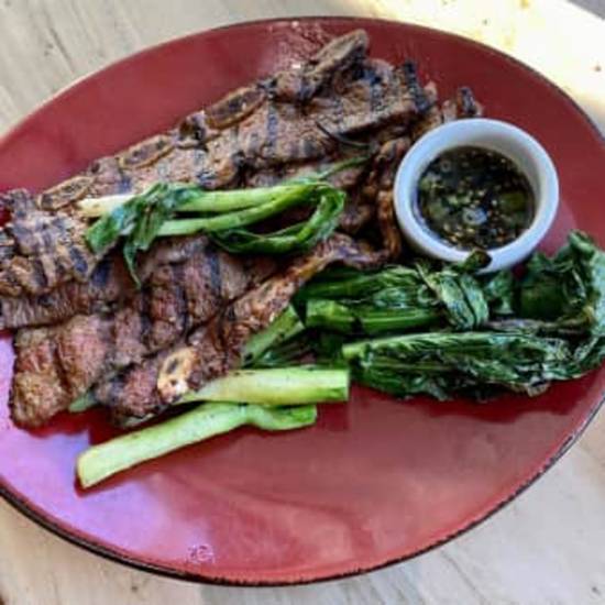 Mongolian Char-Grilled Short ‘Kalbi’ Ribs, Smoky Gaila