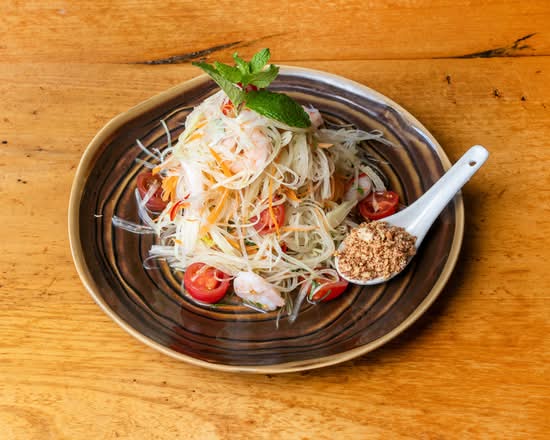Shrimp and Green Papaya, Herb Salad (sf)