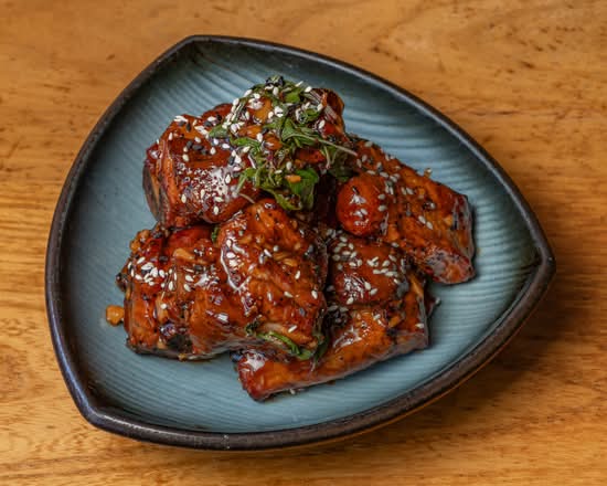 Tamarind Laced Sweet and Sour Basil Glazed Pork Ribs (sf)