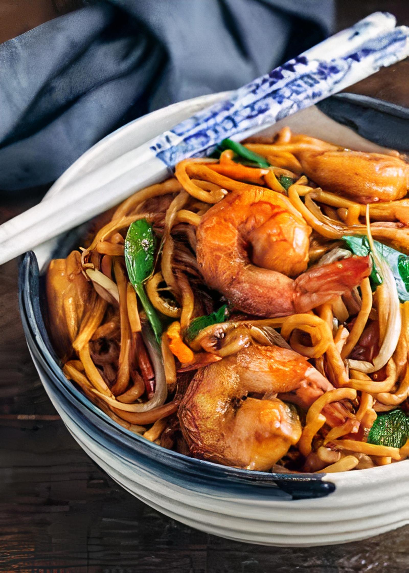 L25. Shrimp Lo Mein / 虾捞面