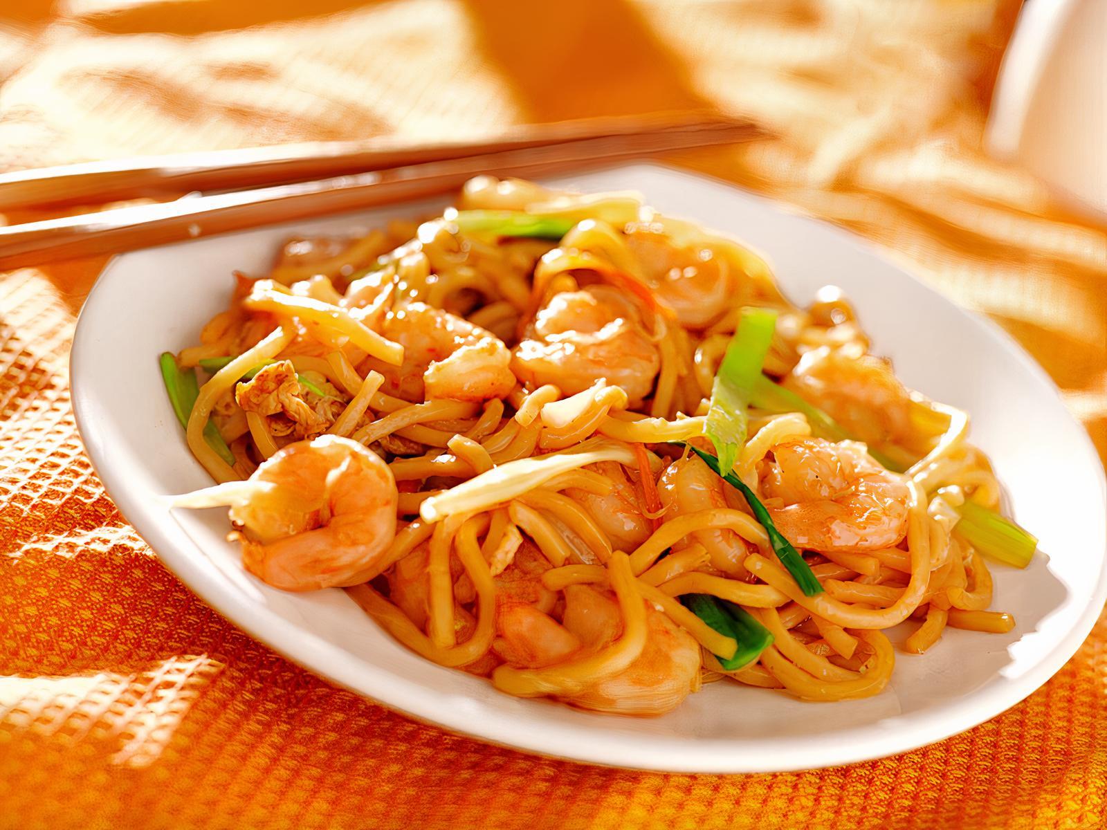 Shrimp Lo Mein / 虾捞面