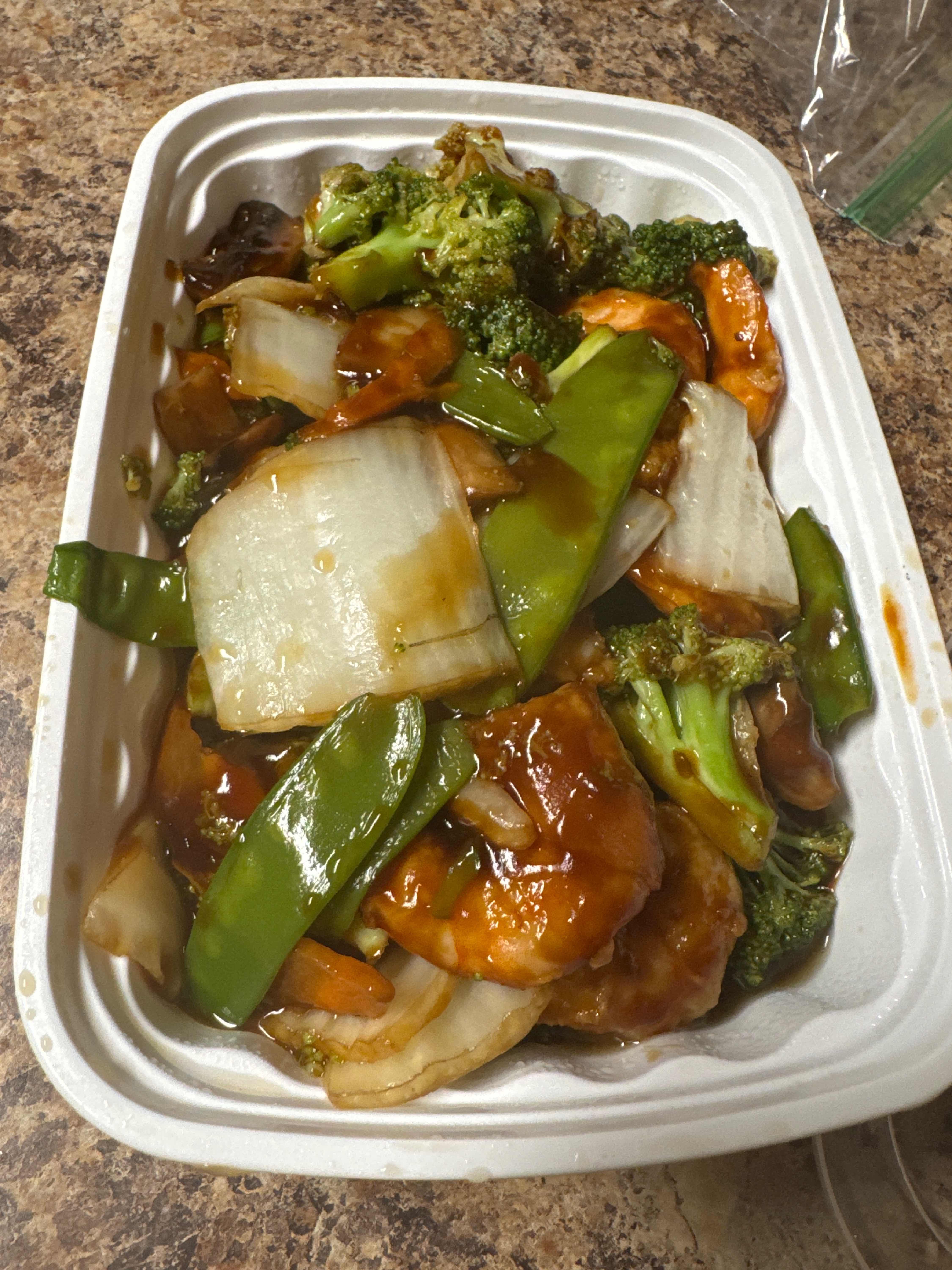 Shrimp with Mixed Vegetables / 什菜蝦