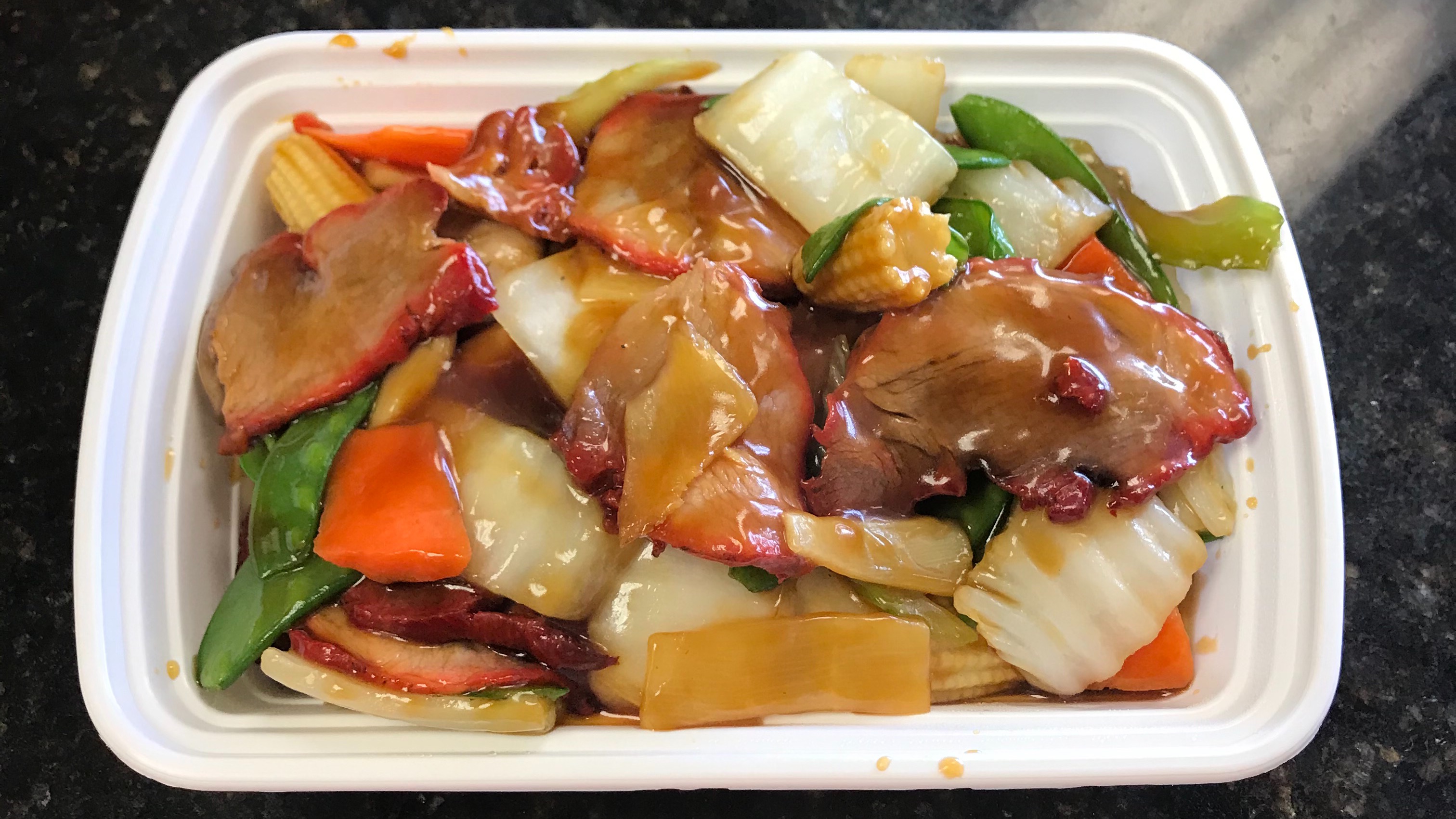 55. Roast Pork with Chinese Veg