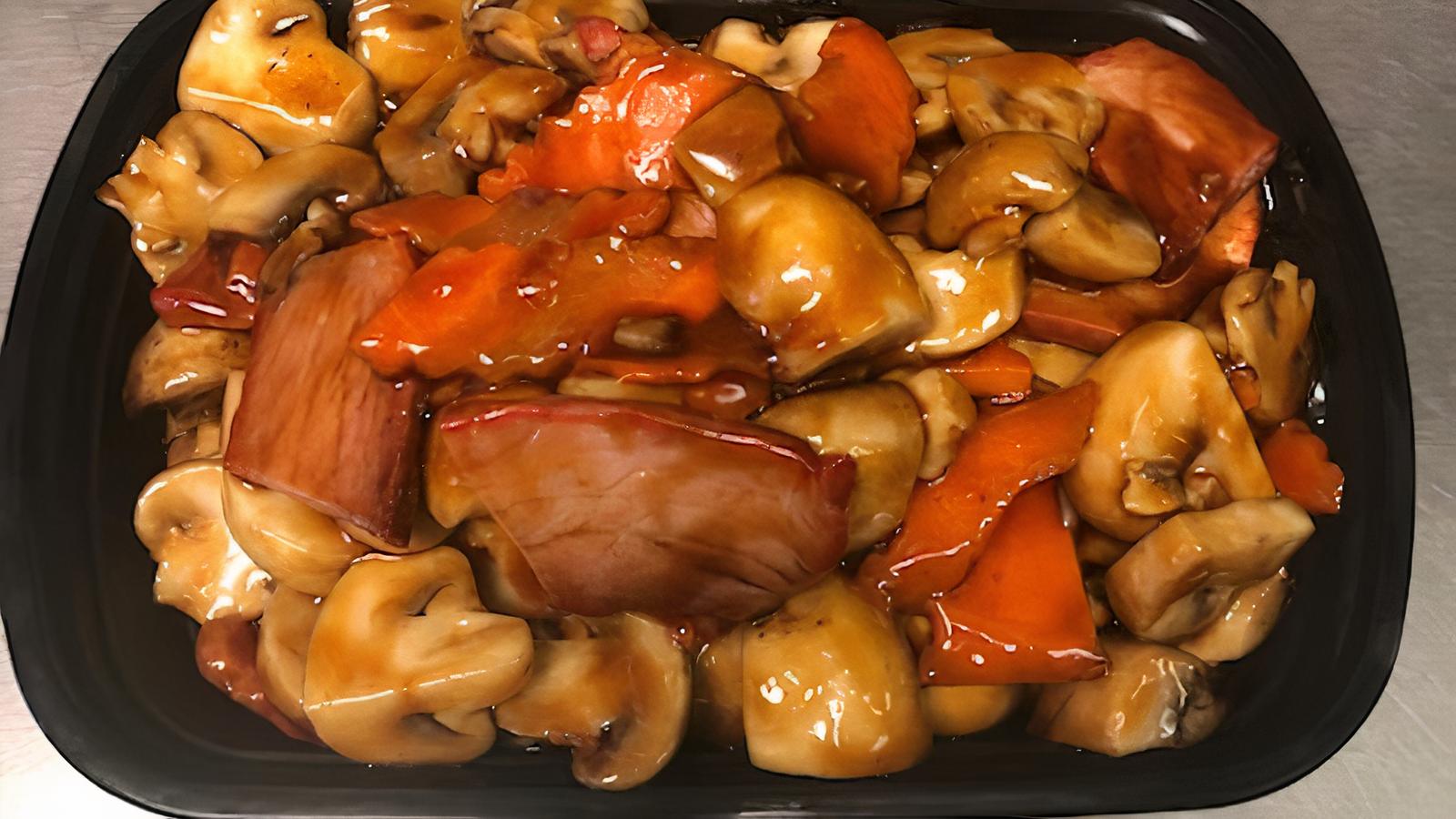 57.  Roast Pork with Mushroom