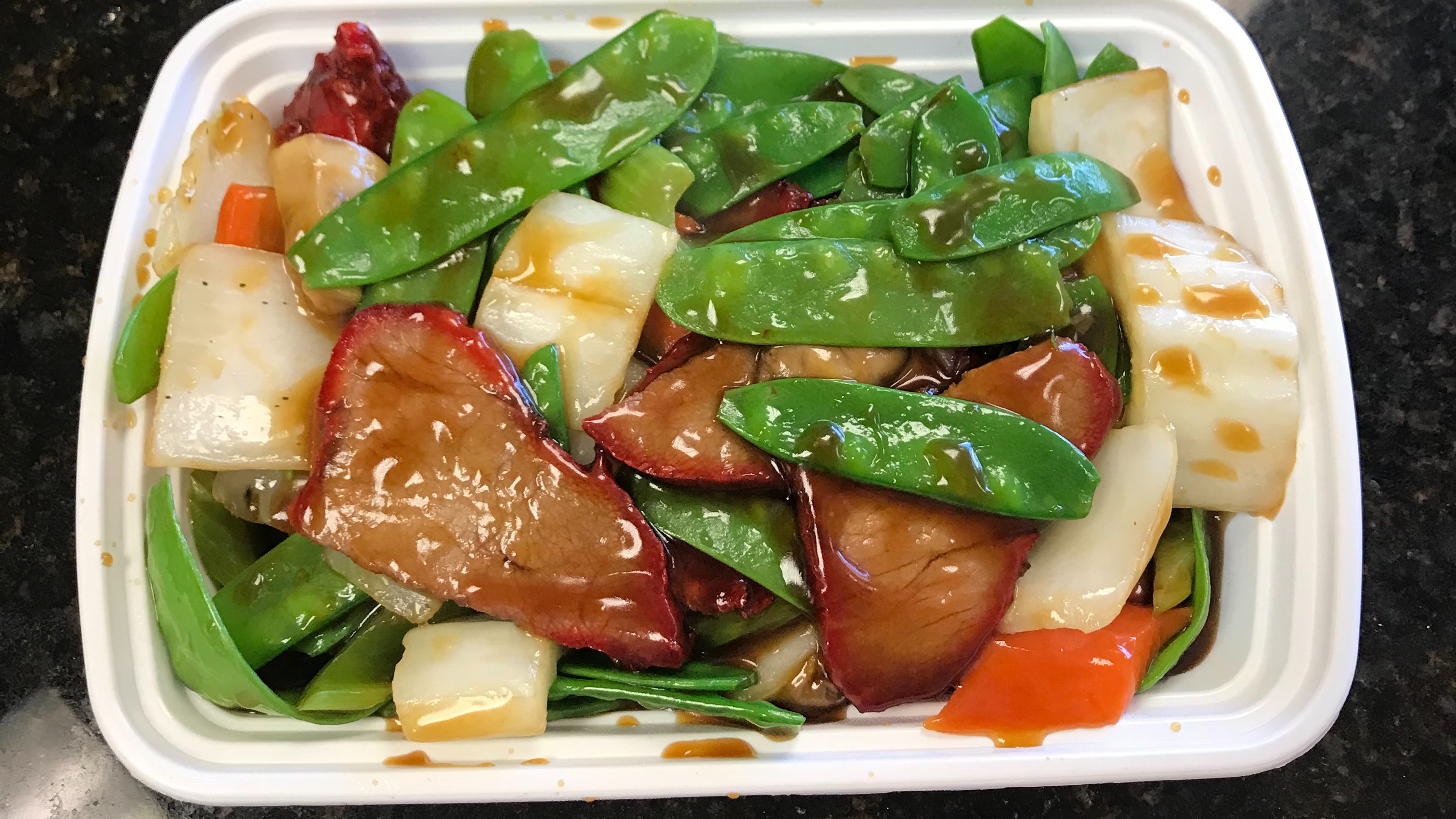 58.  Roast Pork with Snow Peas