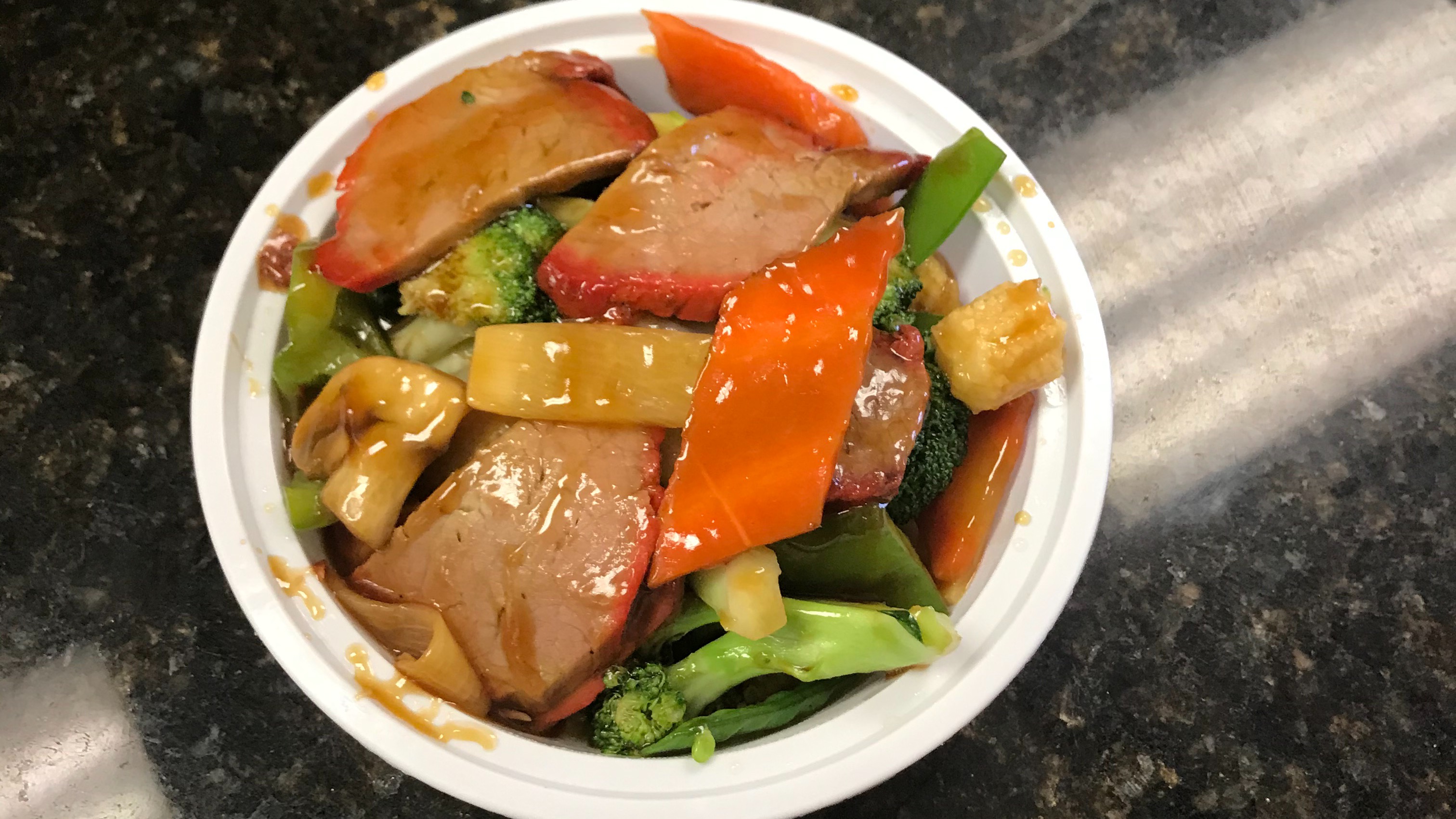 59.  Roast Pork with Mixed Veges