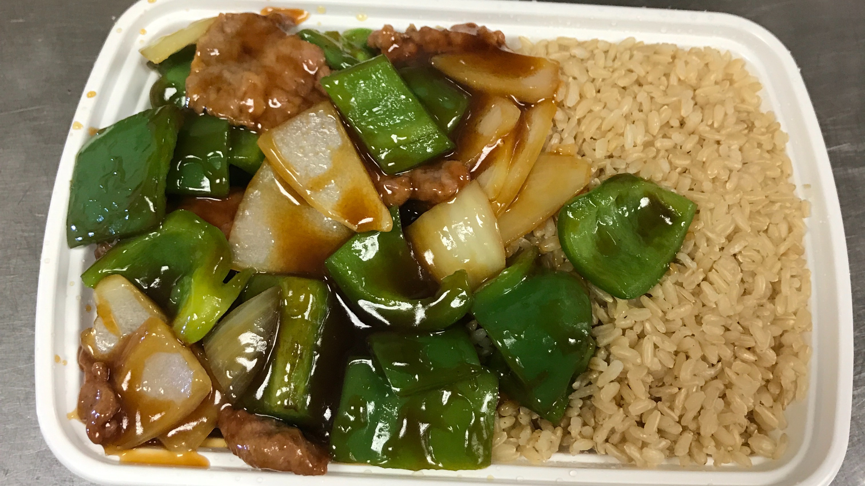 C6. Steak Pepper and Onions