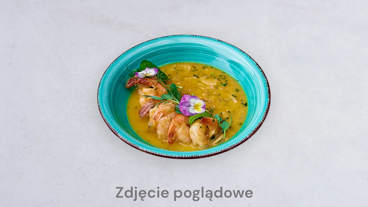 Krewetki z pieczarkami i szparagami