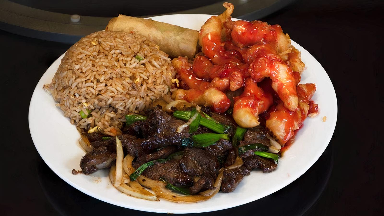 D1. Mongolian Beef and Sweet and Sour Chicken Combo 蒙古牛 - 甜酸鸡  - 套餐