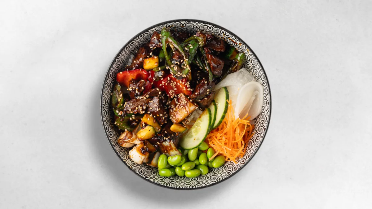 Black Pepper Beef Reisbowl