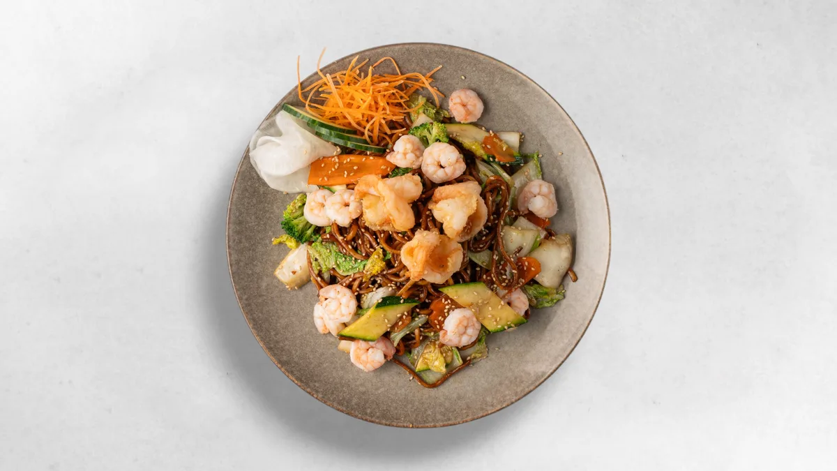 Fried Noodles mit Garnelen
