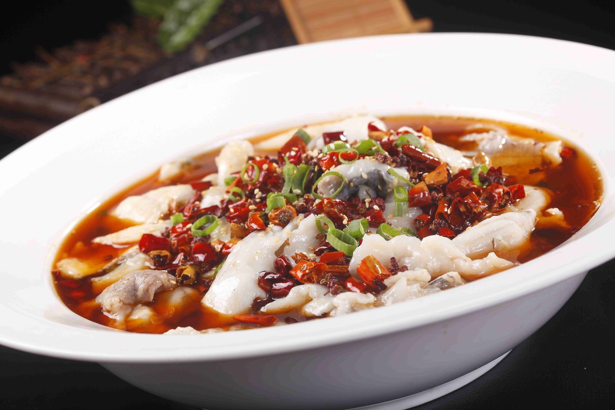 Boiled Fish with Pickled Cabbage and Chili