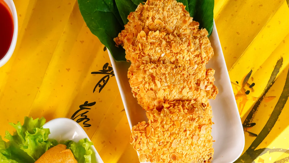 Crispy Almond Coated Salmon
