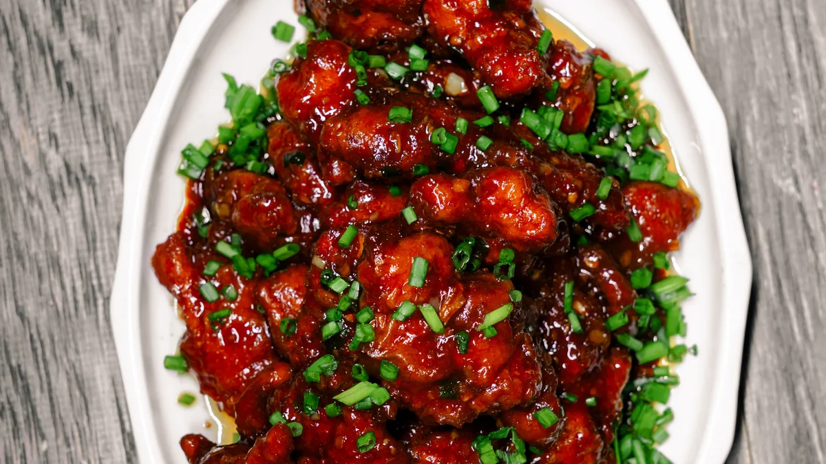 Spicy Manchurian Chicken with Green Onion