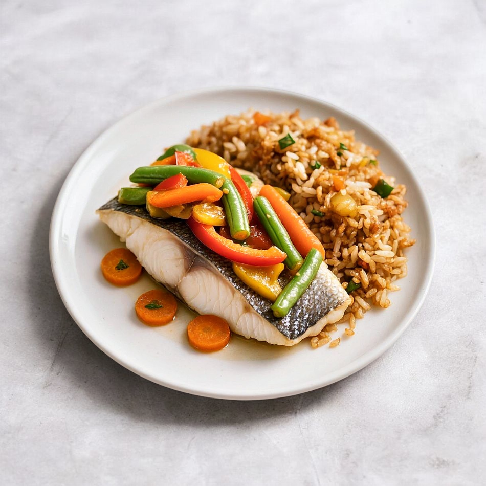 1151- Peixe com Legumes
