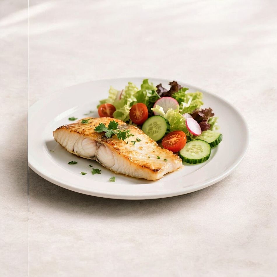 160-filé de Peixe com Salada Mista