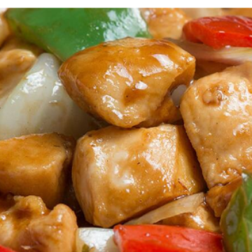 Frango Xadrez + Arroz Chop Suey