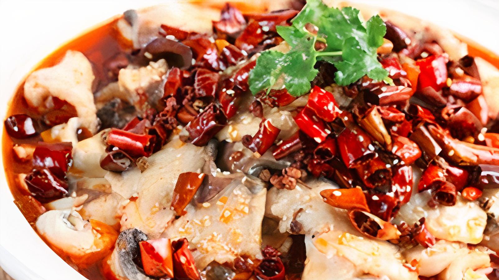 619. Sichuan Chili Pork (or Beef) / 水煮猪肉片 (或牛肉片)
