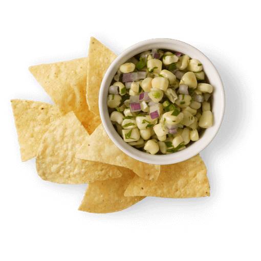 Chips and Roasted Chili-Corn Salsa
