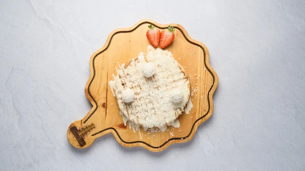 7. Vit choklad /raffaello Waffle