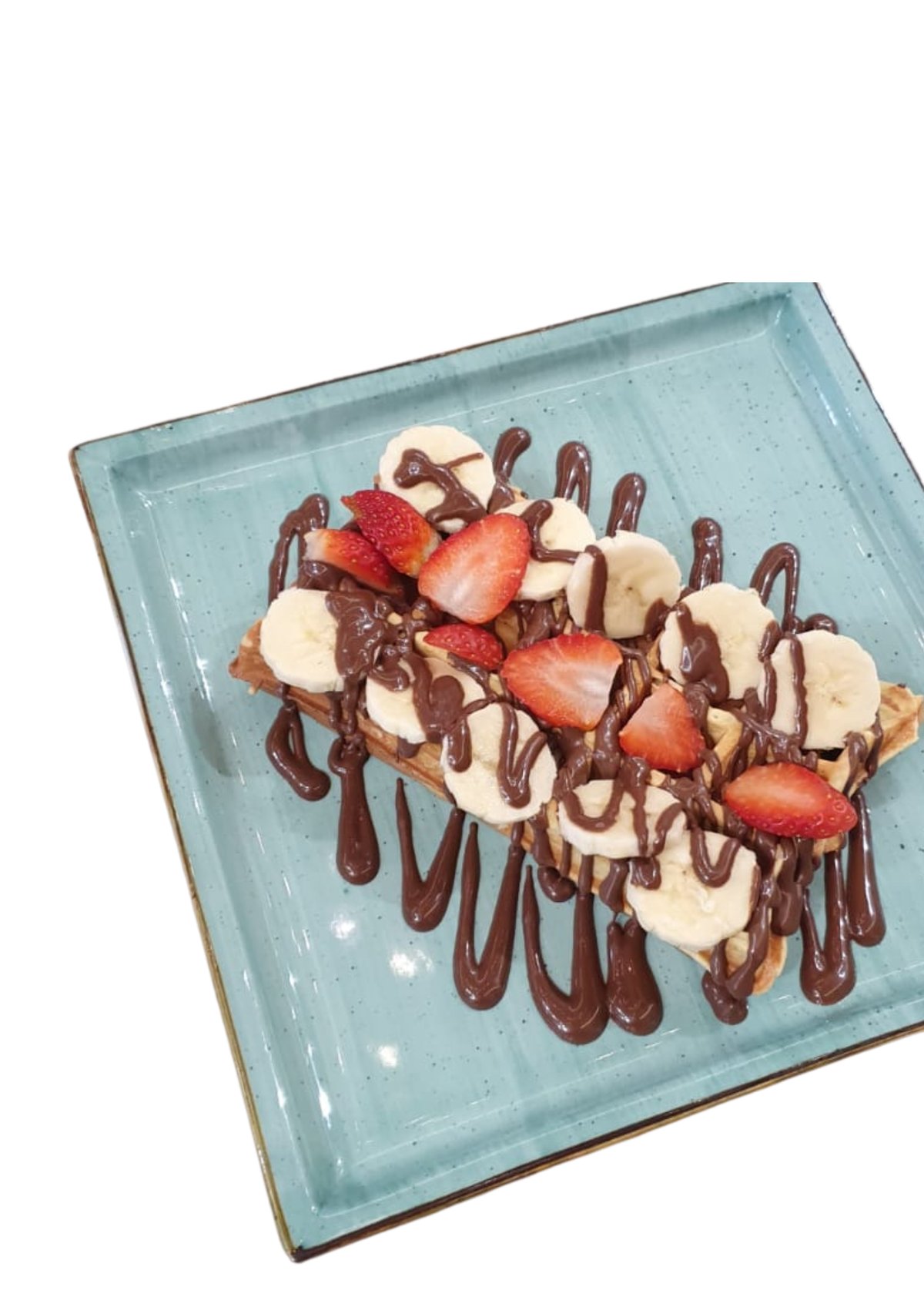 Waffles Banane and Luleshtrydhe
