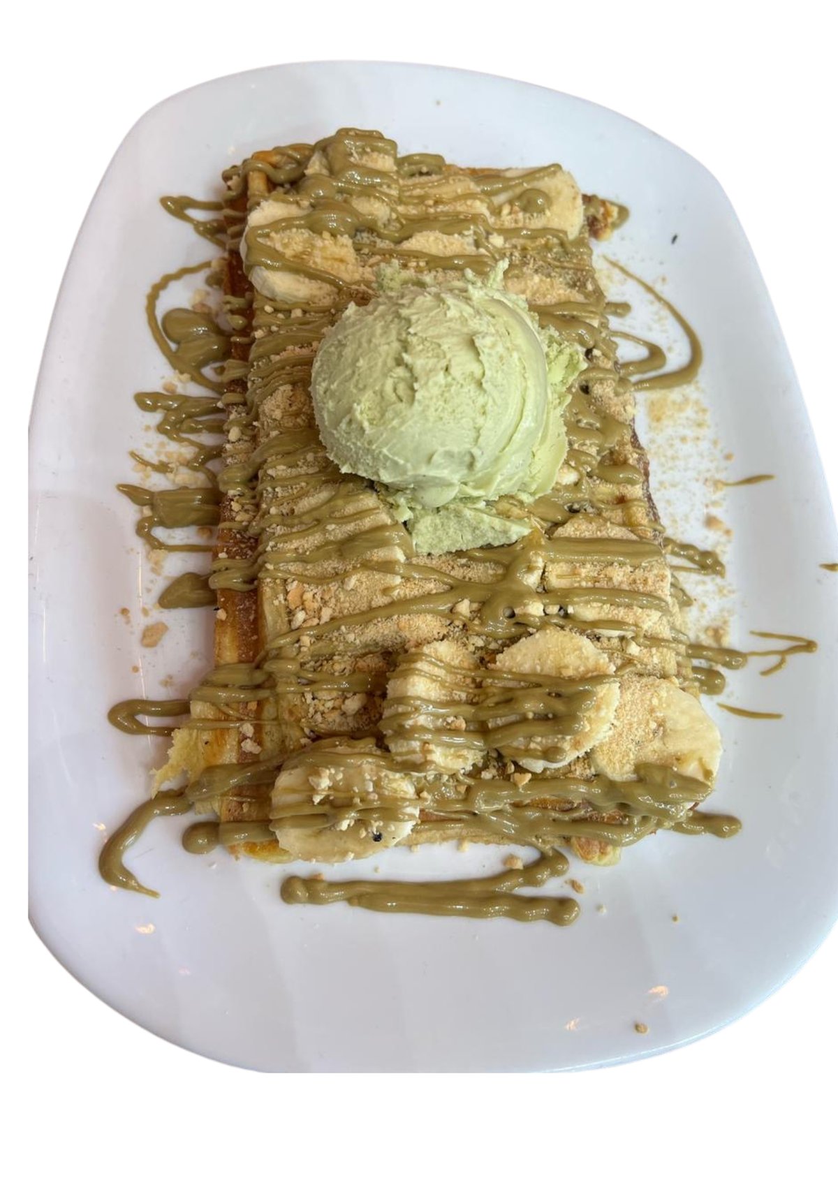 Waffles Pistachio Biskotë Banane Ice Cream