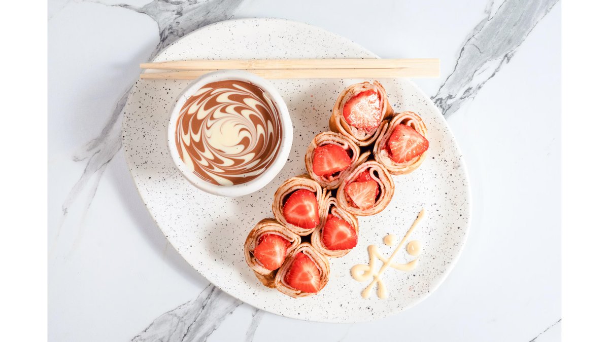 Strawberry sushi roll