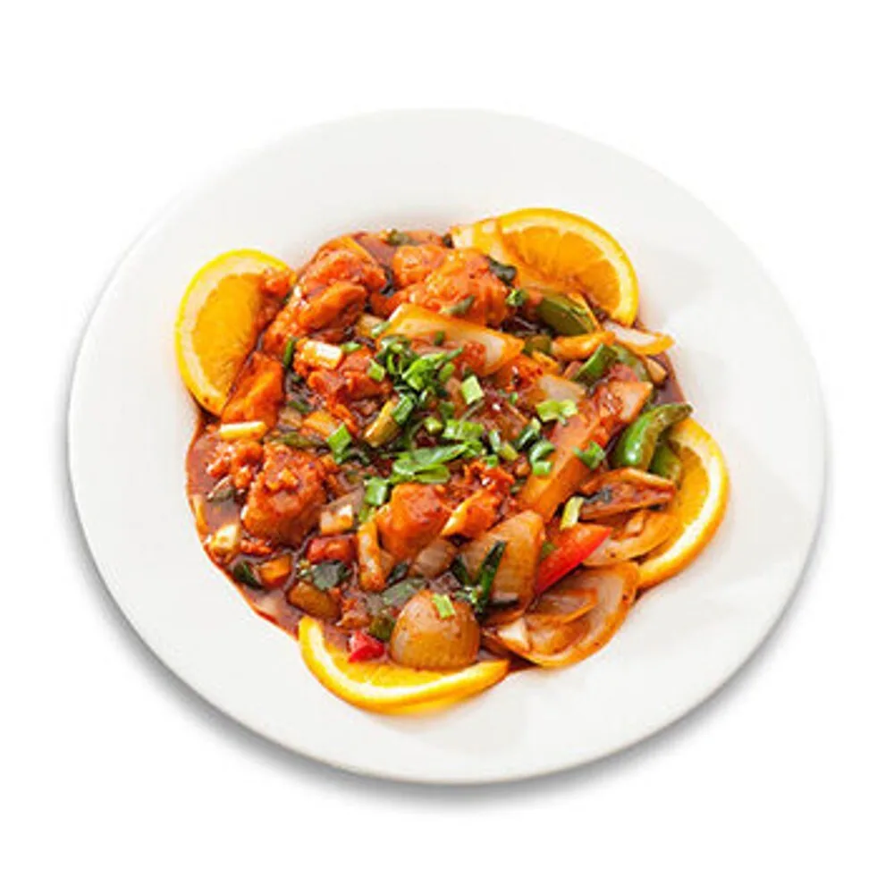 45. Chicken in spicy garlic sauce