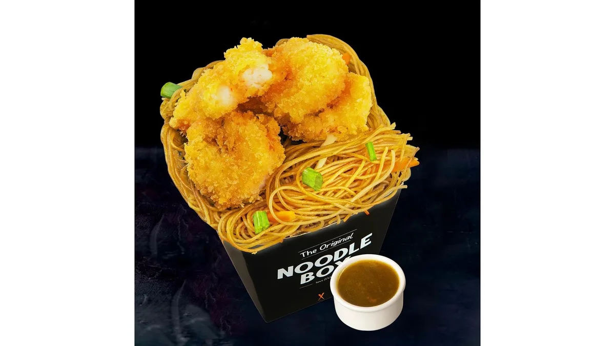 Noodles creveți pane
