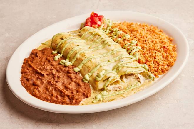 Creamy Green Chile Chicken Enchiladas