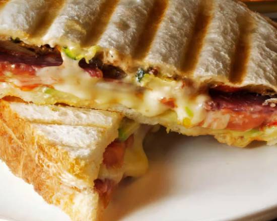 Salame on Sliced Italian Bread