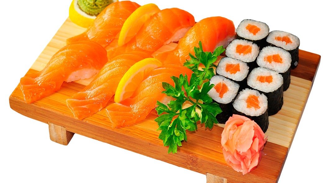 S25.Saké special (6ksnigiri losos,8ks maki losos)