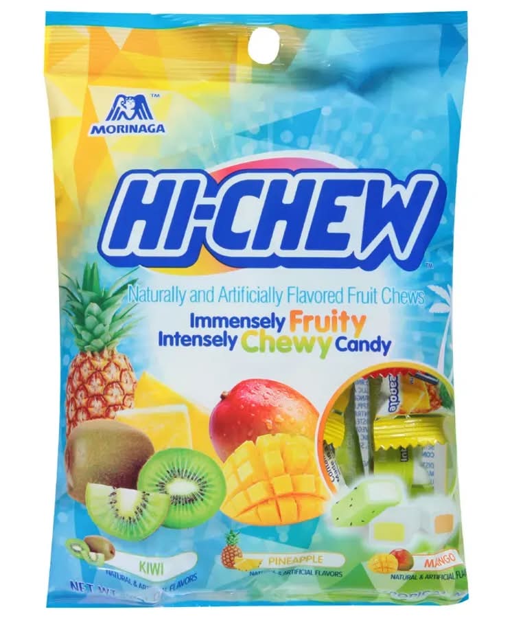Hi-Chew Fruit Chews Kiwi Pineapple Mango Tropical Mix