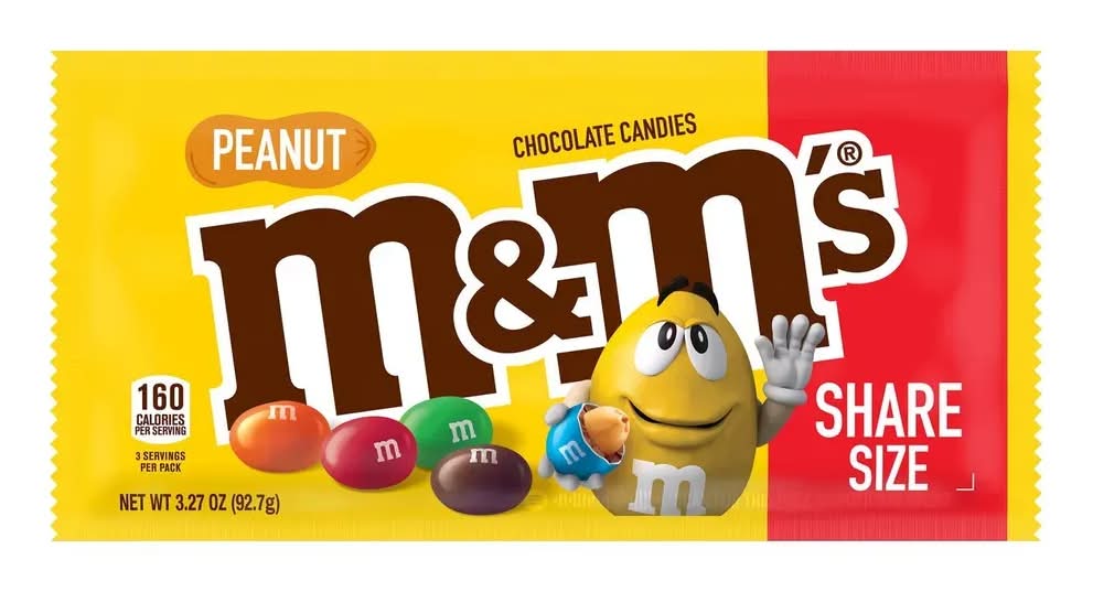 MandM's Chocolate Peanut Share Size Candies