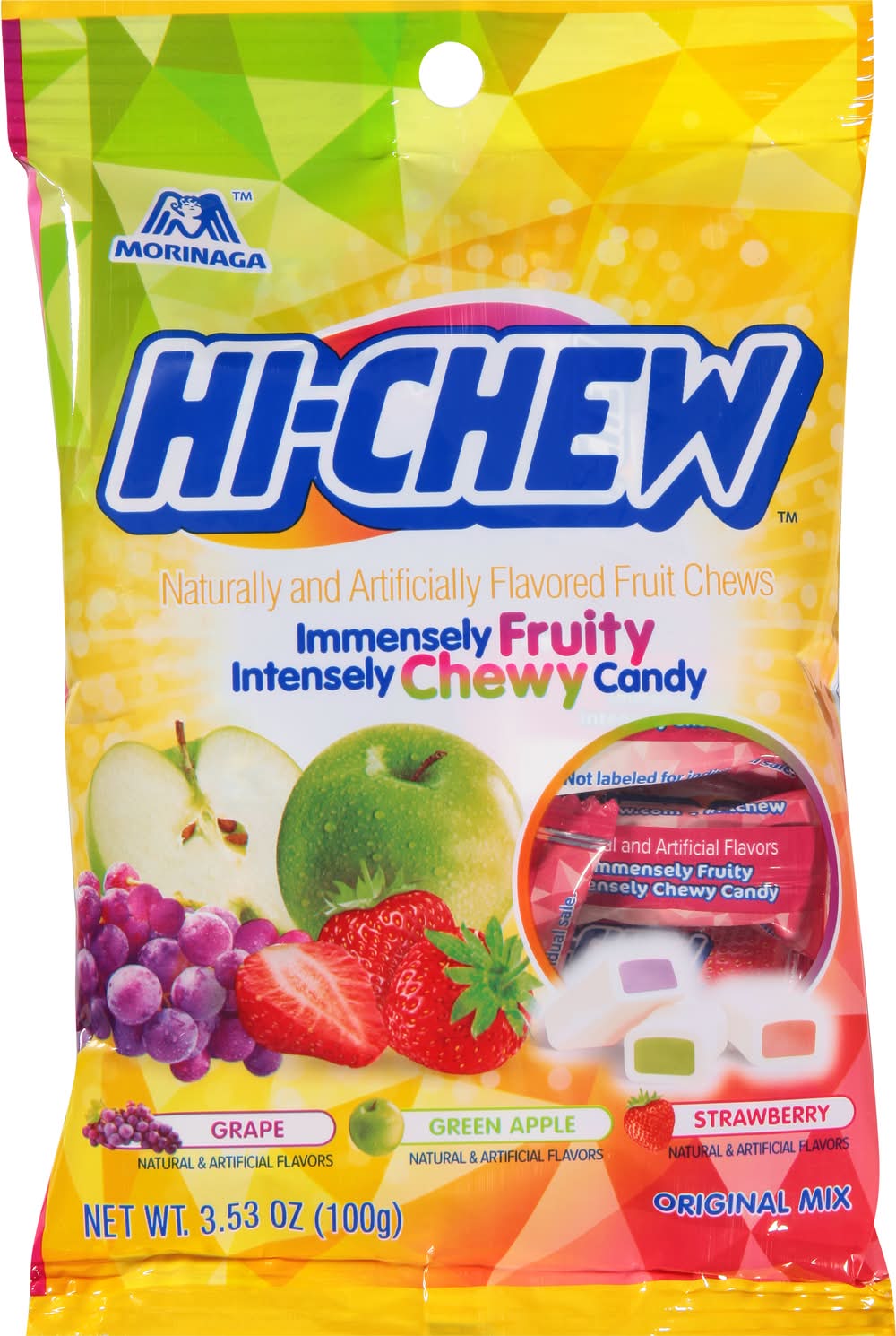 Morinaga Hi Chew Original Mix Fruity Chewy Candy, Assorted (3.53 oz)