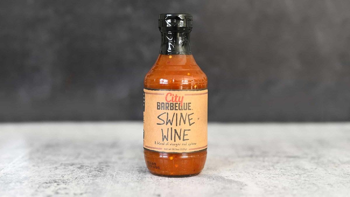 Bottle of Swine Wine Sauce