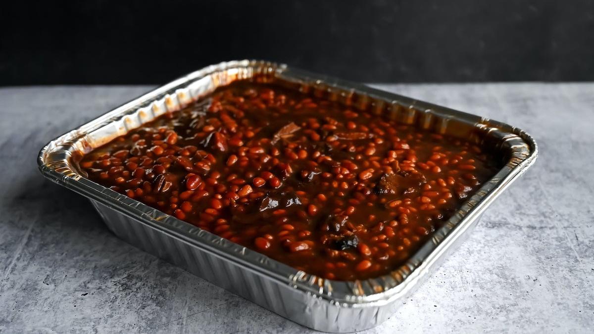 Pan of Baked Beans with Brisket