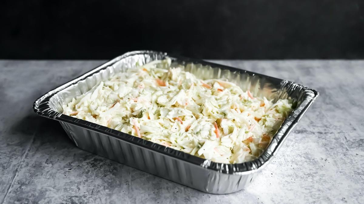Pan of Creamy Slaw