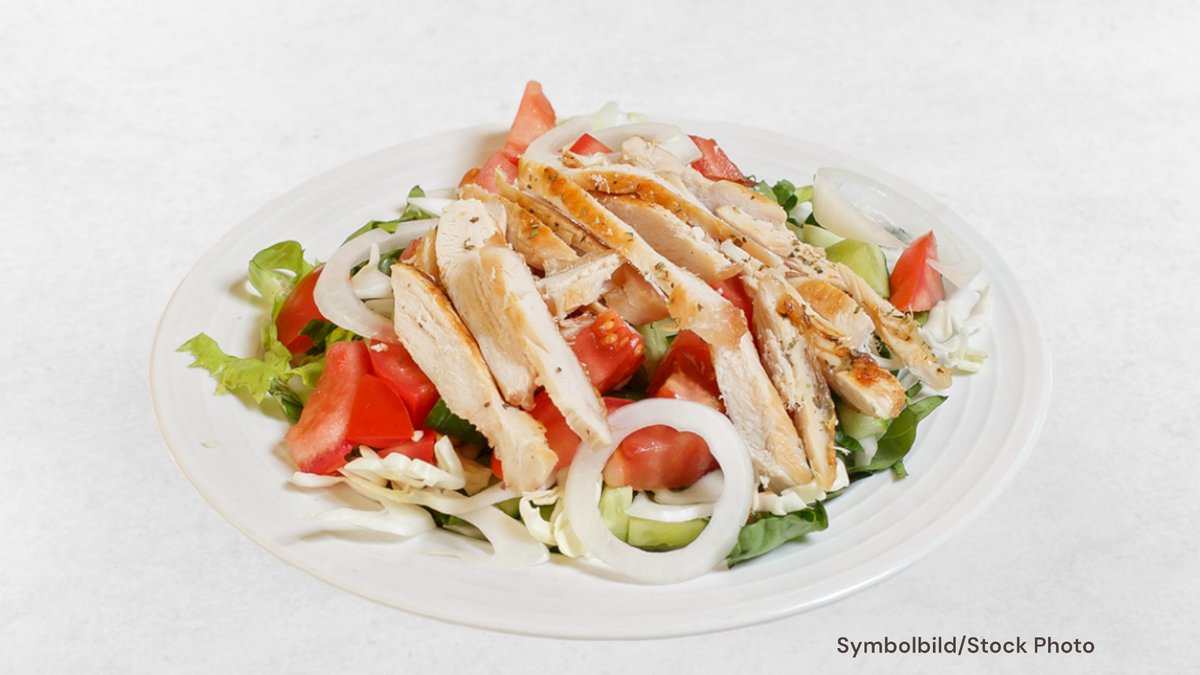 Hühnerbruststreifen Salat