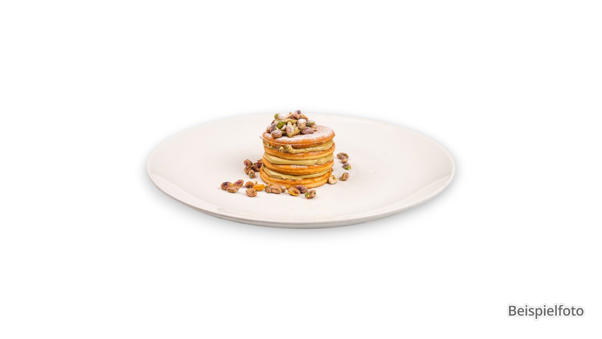 Pancakes mit Pistaziencreme und Weisse Schokolade