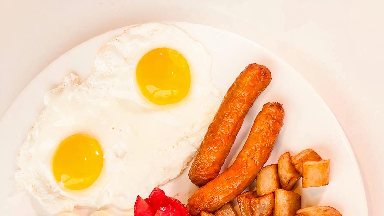 2 oeuf avec 2 choix de viande / 2 Eggs with 2 choice of meat