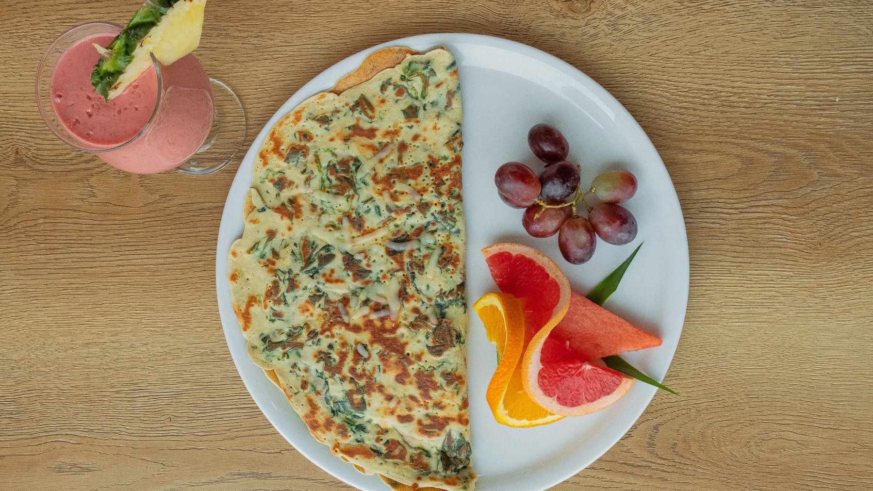 Crêpe Épinard et Cheddar / Crepe Spinach and Cheddar Cheese