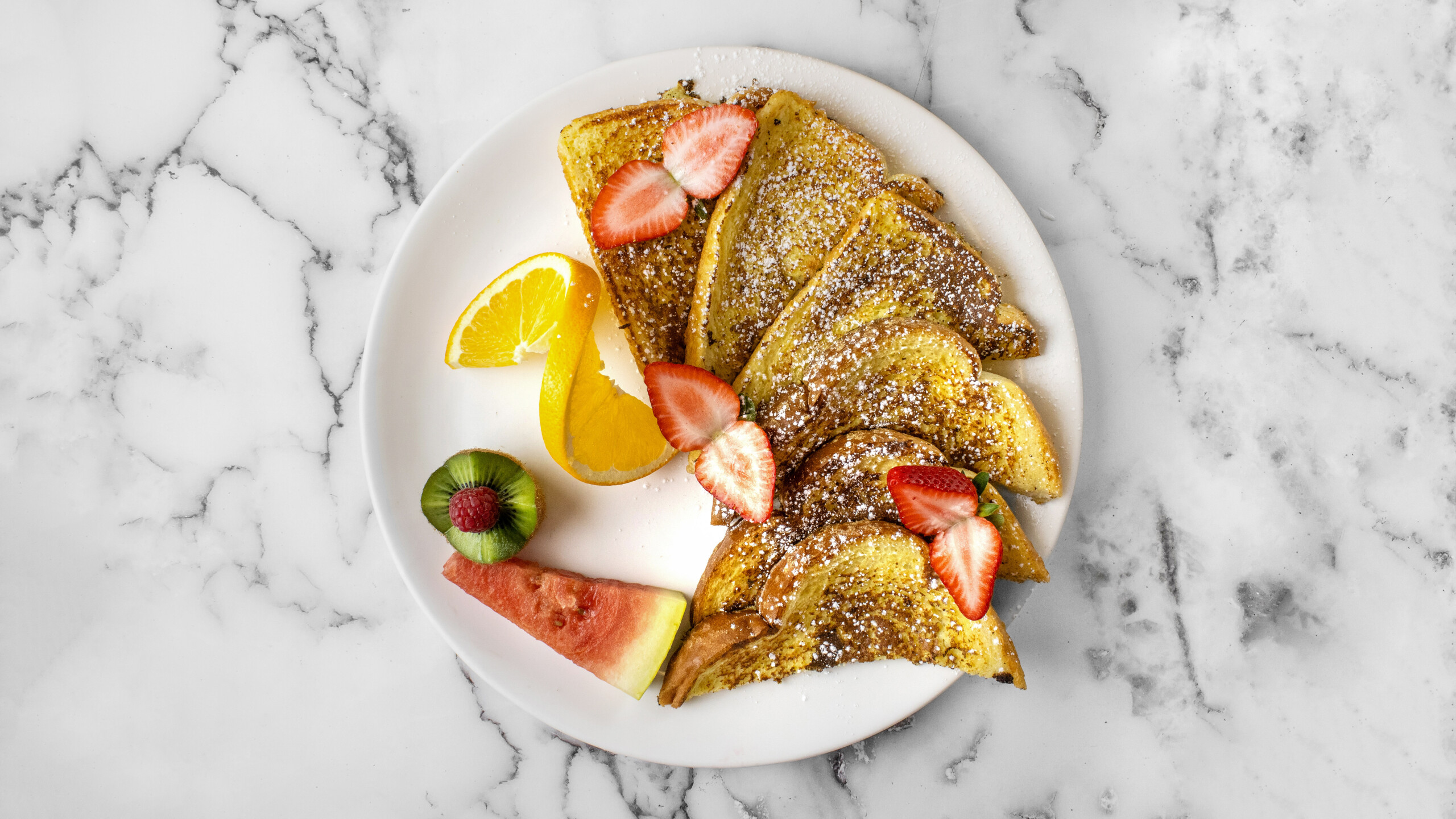 Pains doré bananes et fraises / Strawberry and Banana French Toast