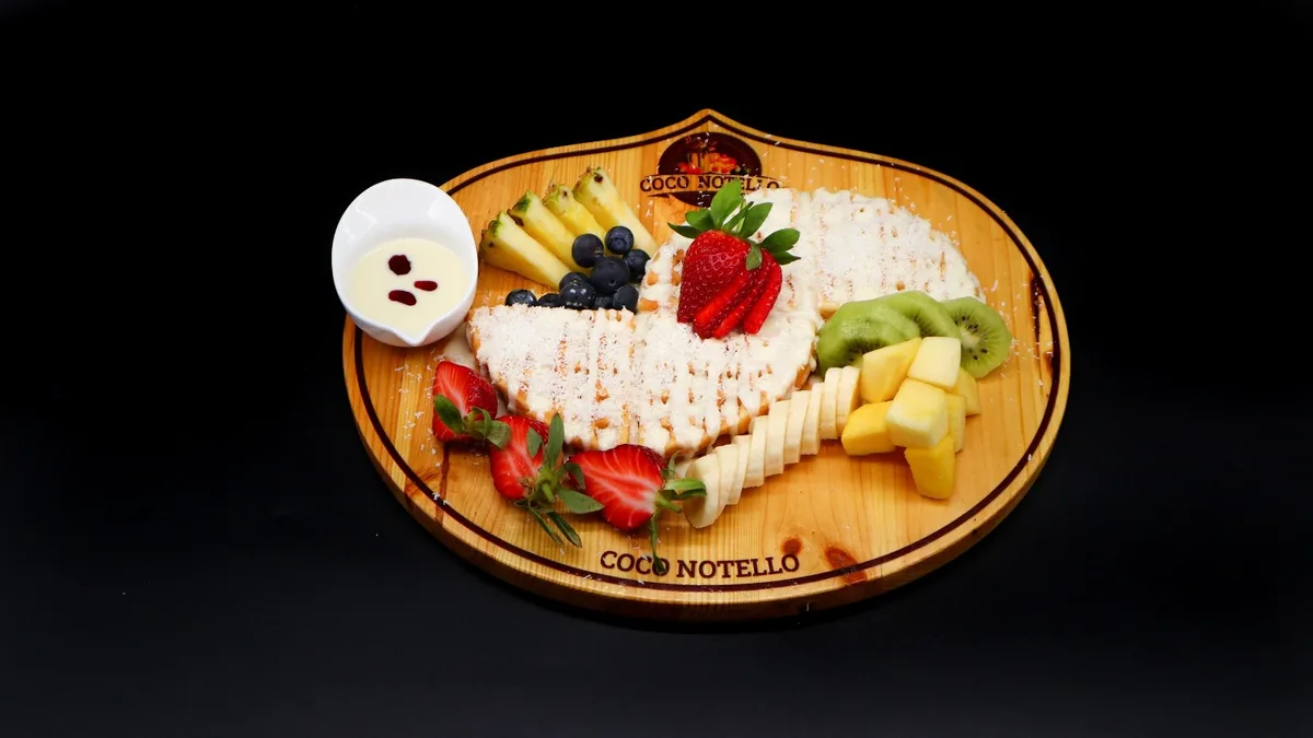 Hvid chokolade Rafaello vaffel