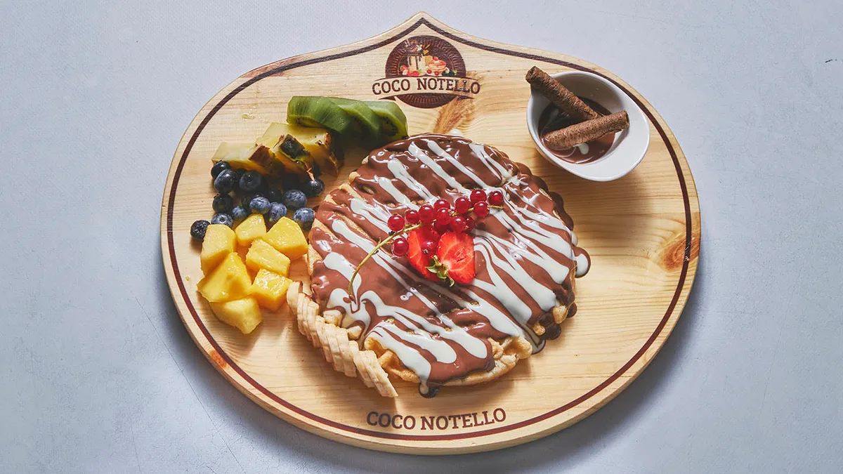 Nutella frugt vaffel