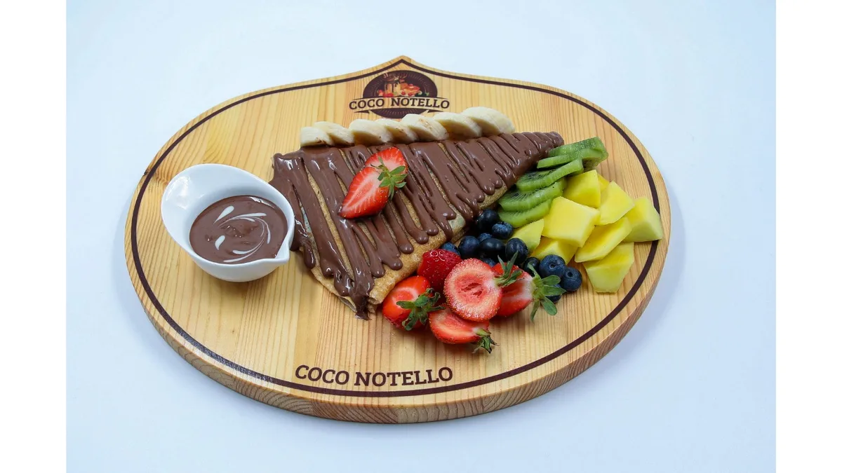 Nutella jordbær banan crêpe