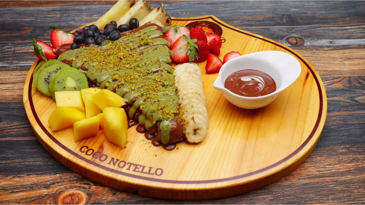 Pistacienødder frugt crêpe