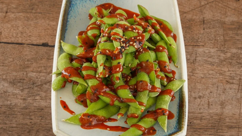 Spicy edamame bønner